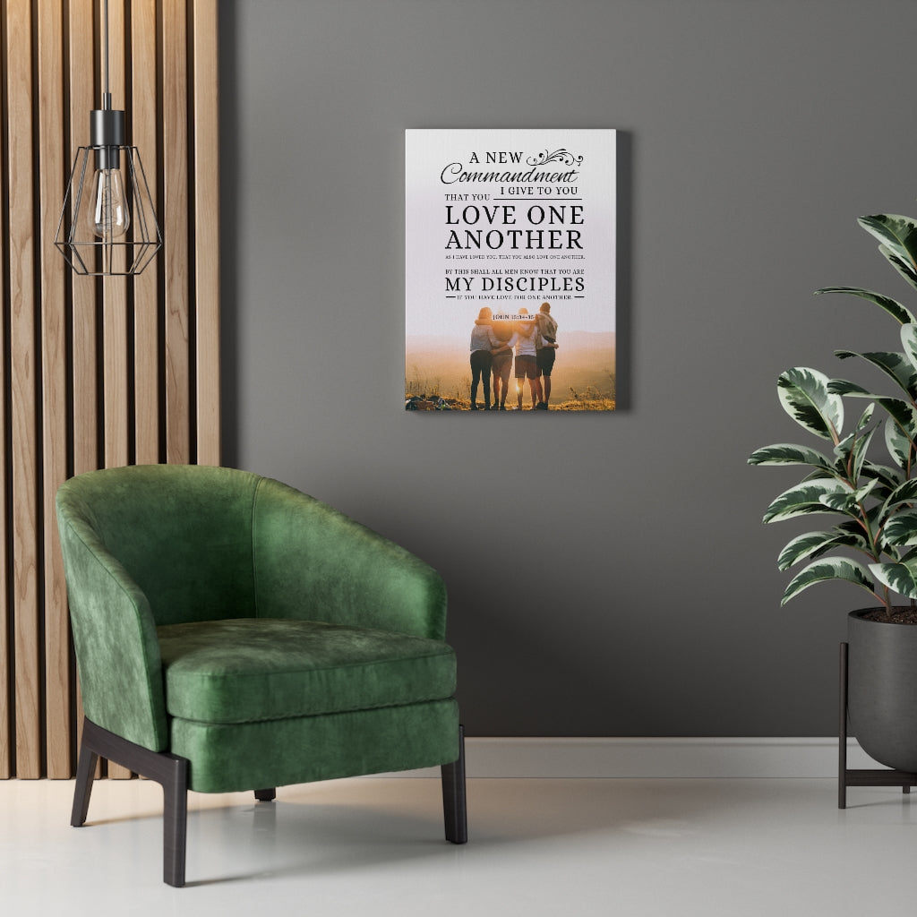 Scripture WallsLove One Another John 13:34-35 Canvas Gallery Wraps - Express Your Love Gifts