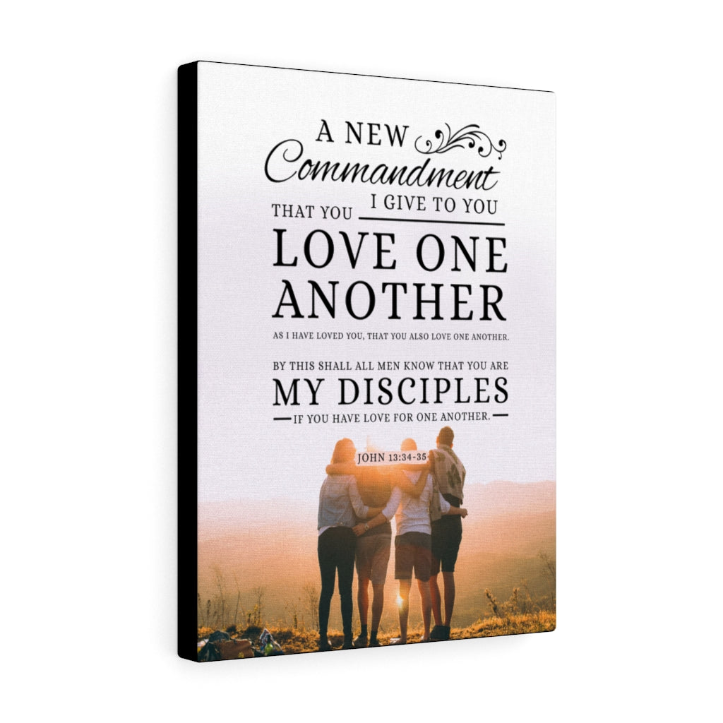 Scripture WallsLove One Another John 13:34-35 Canvas Gallery Wraps - Express Your Love Gifts