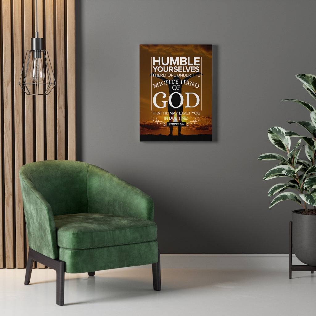 Scripture Walls Mighty Hand of God 1 Peter 5:6 Christian Wall Art Bible Verse Print Ready to Hang - Express Your Love Gifts