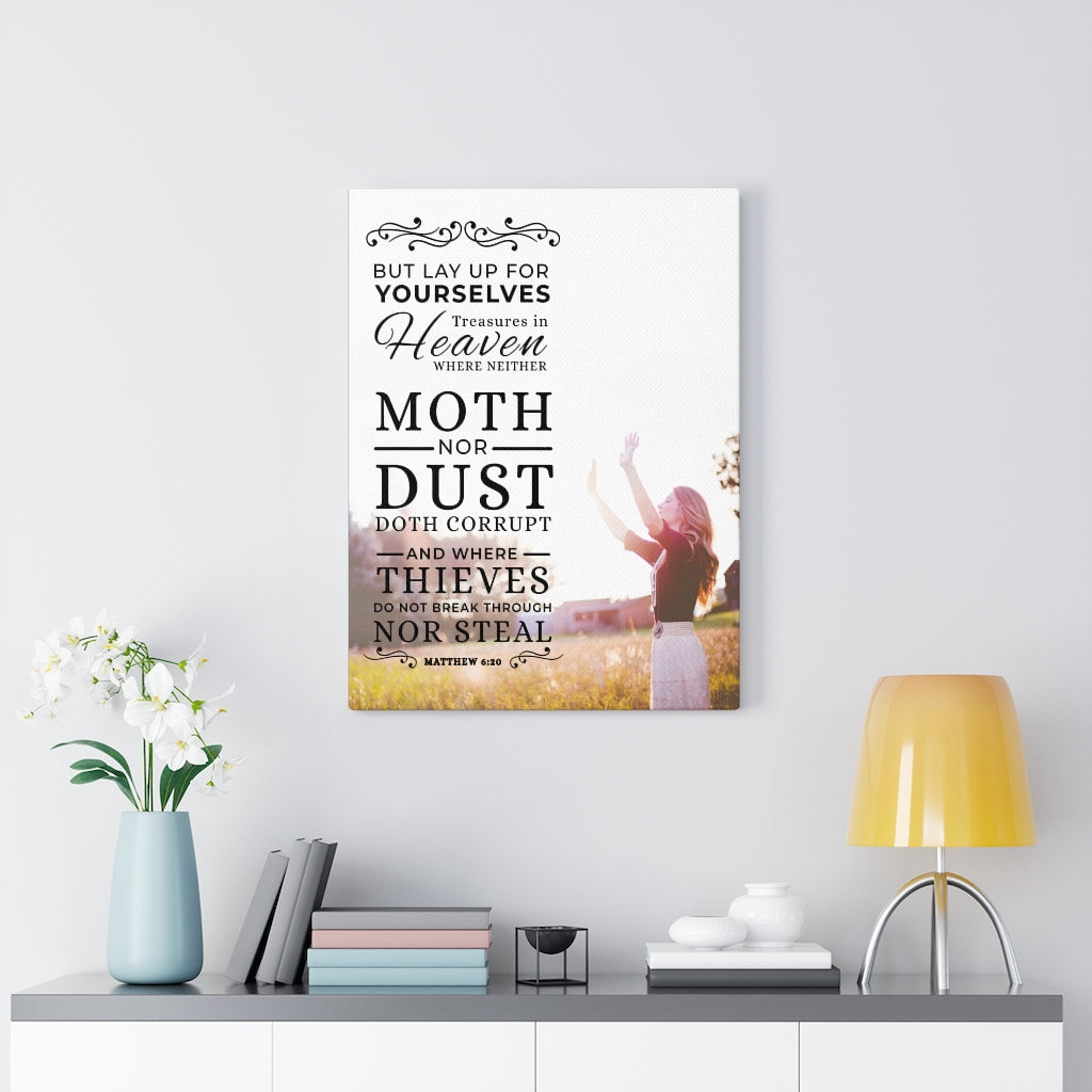 Scripture Walls Moth Nor Dust Matthew 6:26 Christian Wall Art Bible Verse Print Ready to Hang - Express Your Love Gifts
