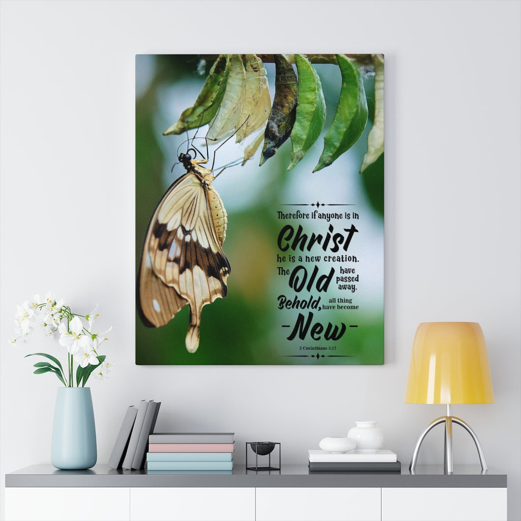 Scripture Walls New Creation 2 Corinthians 5:17 Christian Wall Art Bible Verse Print Ready to Hang - Express Your Love Gifts