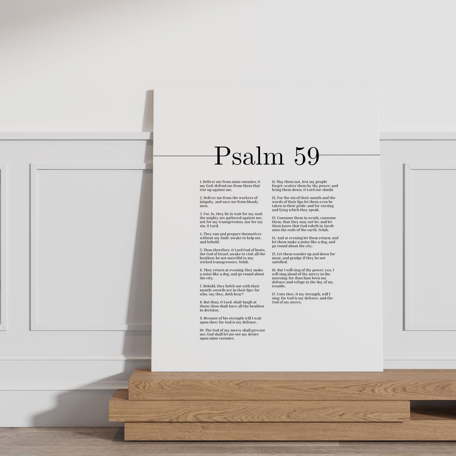 Scripture Canvas O Lord Our Shield Psalm 59 Christian Wall Art Bible Verse Print Ready to Hang-Express Your Love Gifts