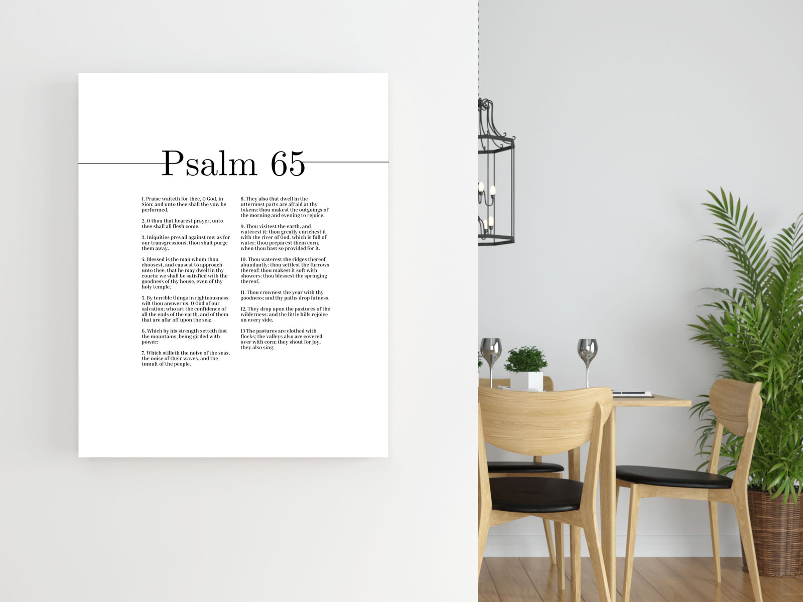 Scripture Canvas O Thou That Hearest Prayer Psalm 65 Christian Wall Art Bible Verse Print Ready to Hang-Express Your Love Gifts