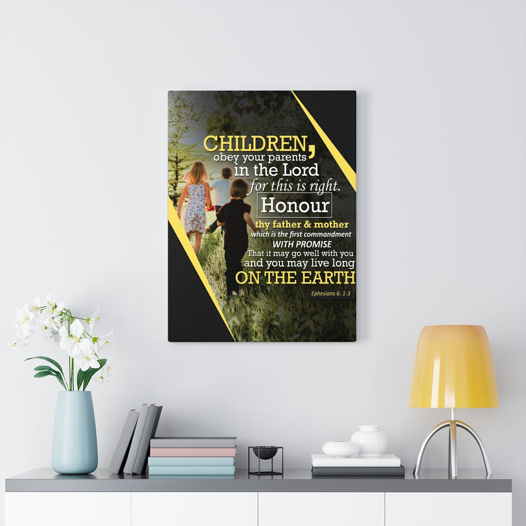 Scripture Walls Obey Your Parents Ephesians 6:13 Christian Wall Art Bible Verse Print Ready to Hang - Express Your Love Gifts