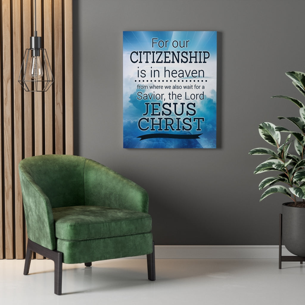 Our Citizenship Christian Wall Art Bible Verse Print Ready to Hang - Express Your Love Gifts