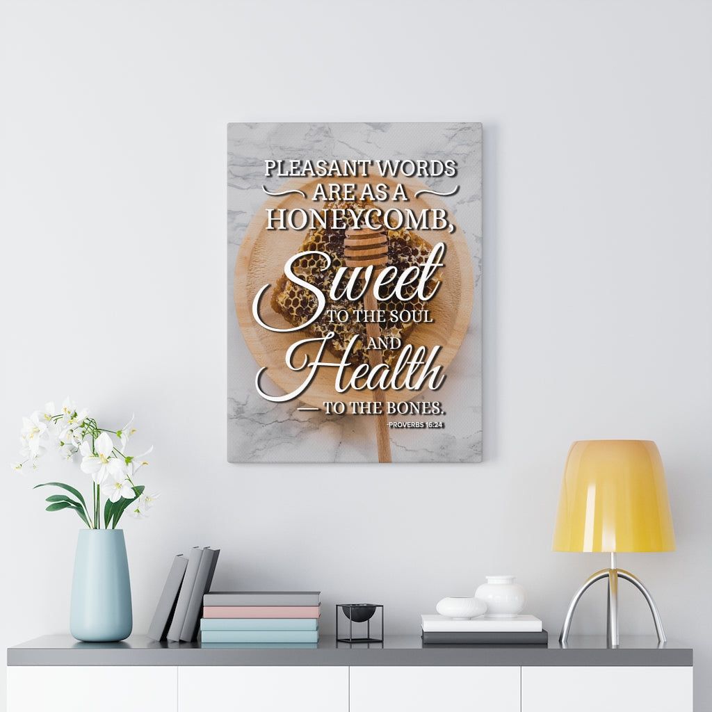 Scripture Walls Pleasant Words Proverbs 16:24 Christian Wall Art Bible Verse Print Ready to Hang - Express Your Love Gifts