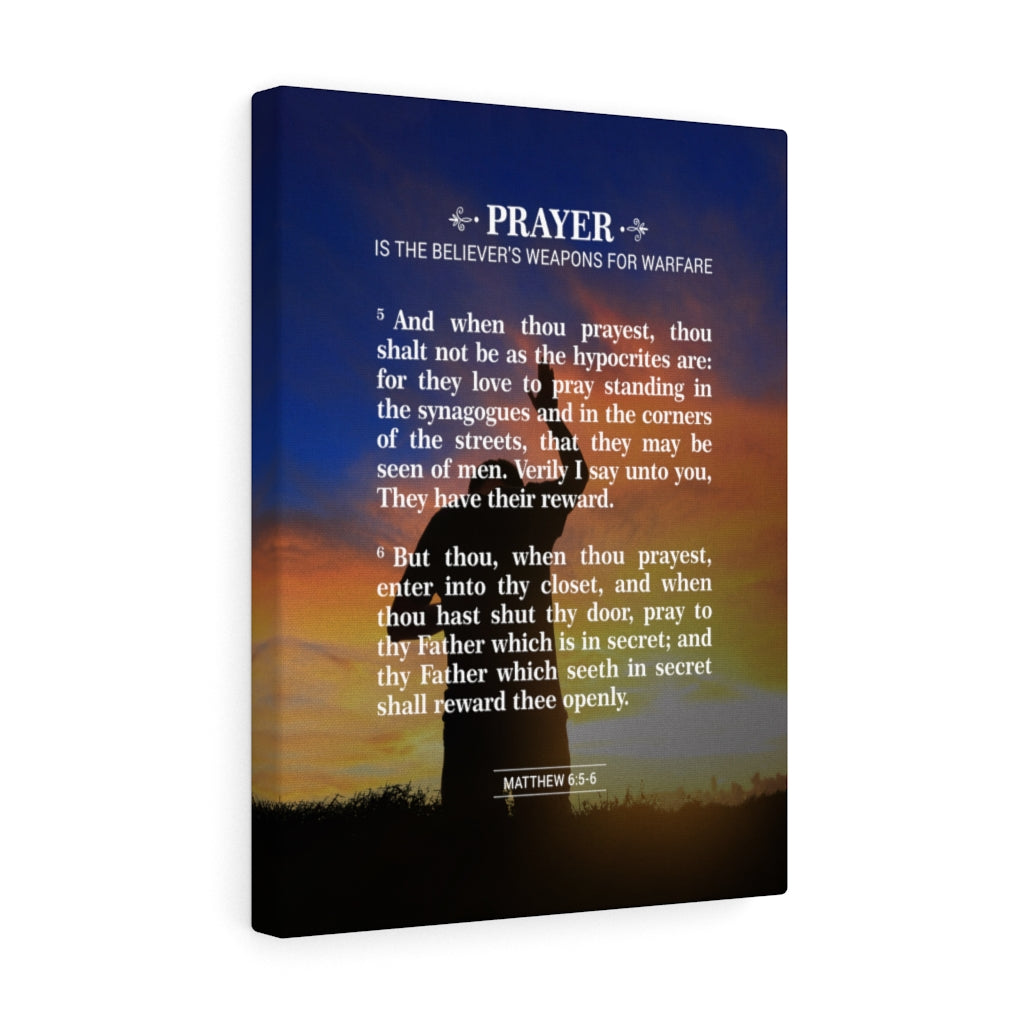 Scripture Walls Prayer Matthew 6:5-6 Christian Wall Art Bible Verse Print Ready to Hang - Express Your Love Gifts