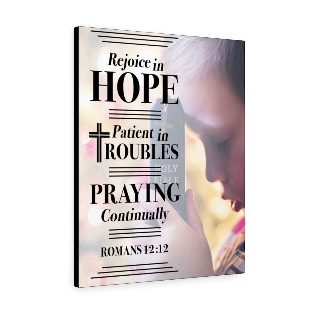 Scripture WallsRejoice in Hope Romans 12:12 Christian Home Decor Scripture Art - Express Your Love Gifts