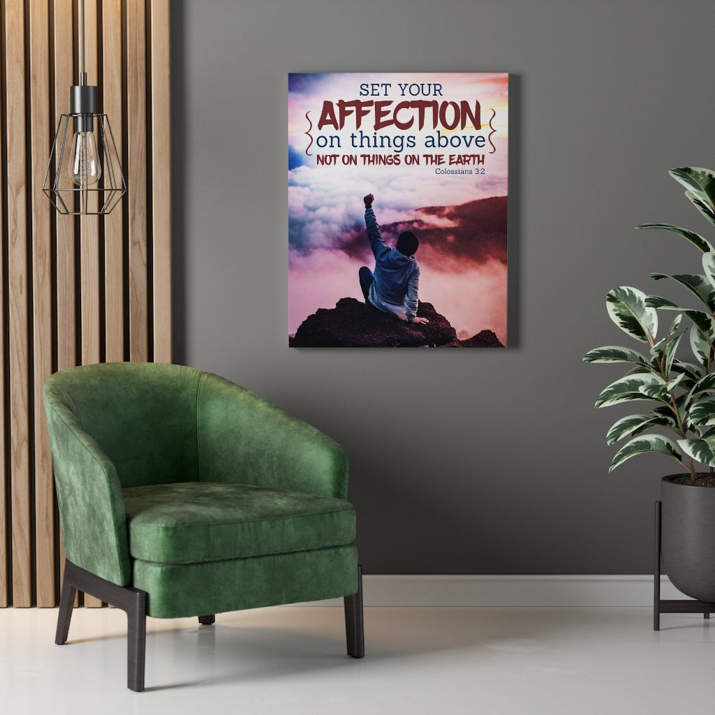 Scripture Walls Set Your Affection Colossians 3:2 Christian Wall Art Bible Verse Print Ready to Hang - Express Your Love Gifts