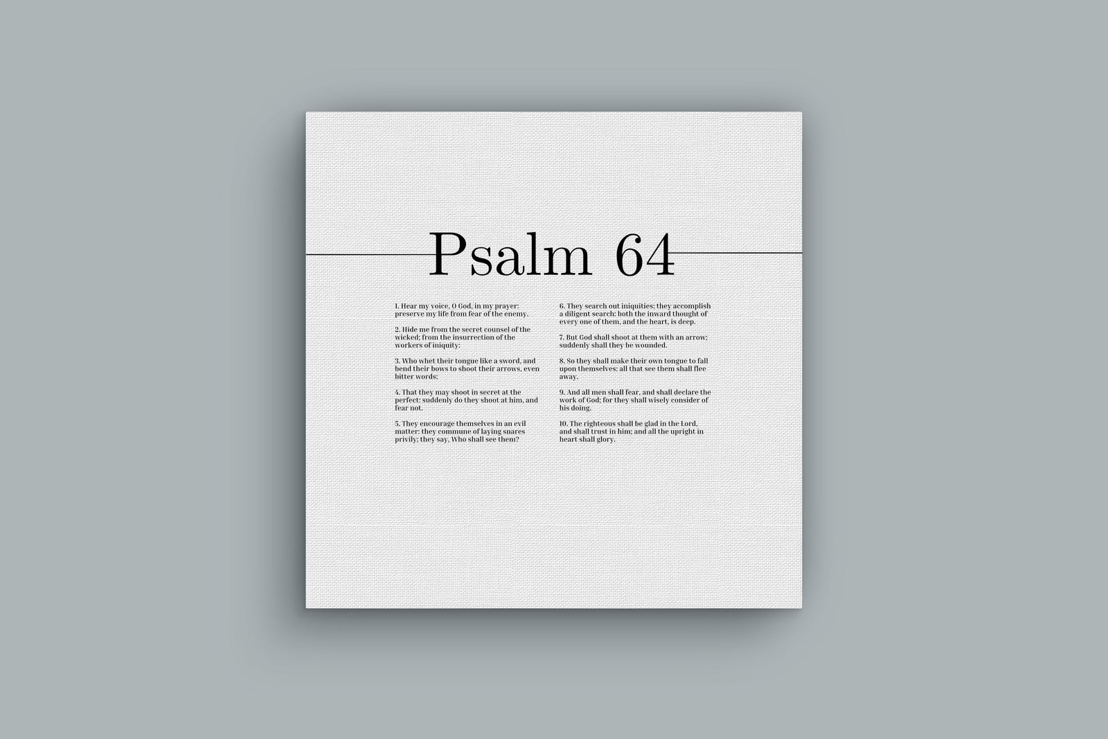 Scripture Canvas Shall Be Glad In The Lord Psalm 64 Christian Wall Art Bible Verse Print Ready to Hang-Express Your Love Gifts