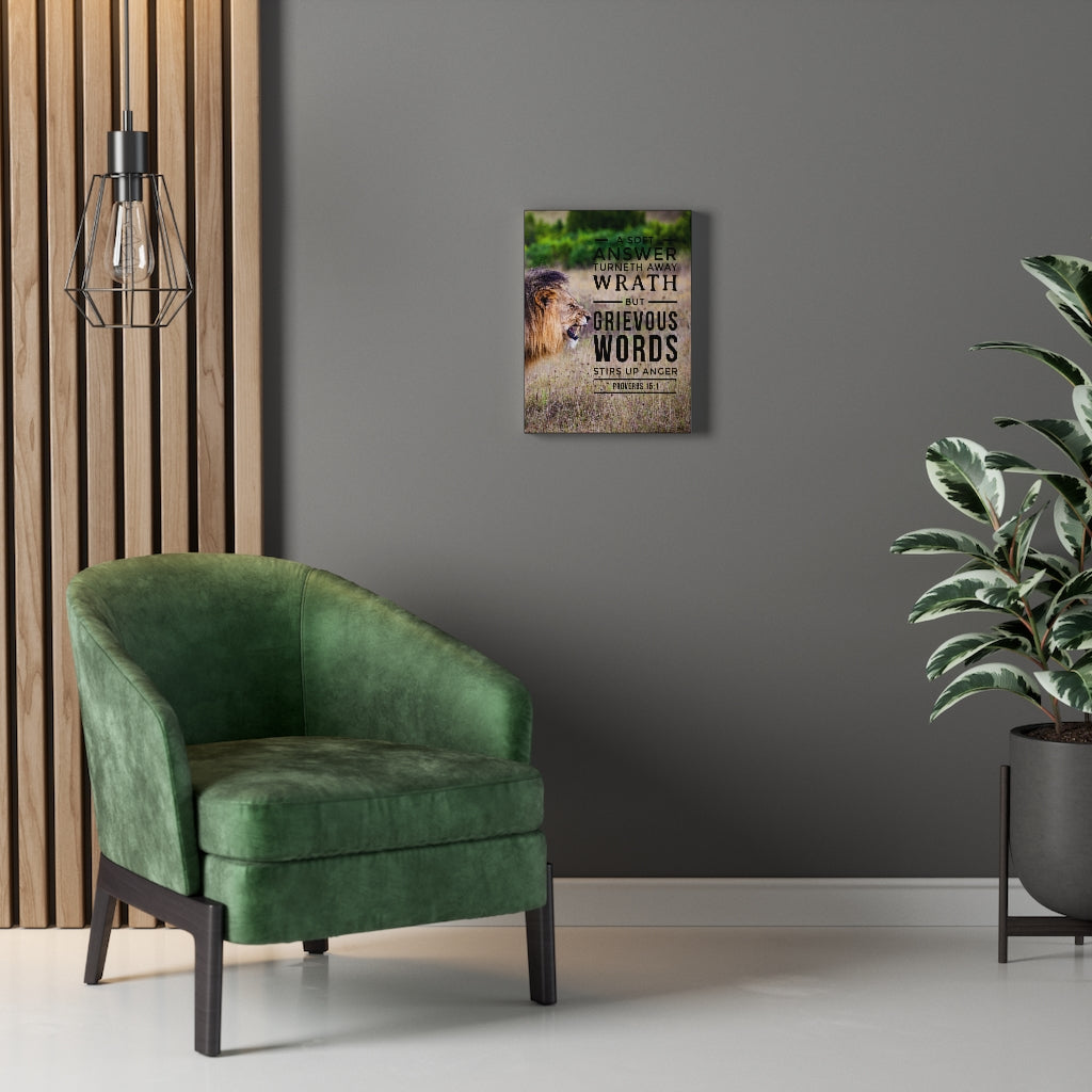 Scripture Walls Soft Answer Proverbs 15:1 Christian Wall Art Bible Verse Print Ready to Hang - Express Your Love Gifts