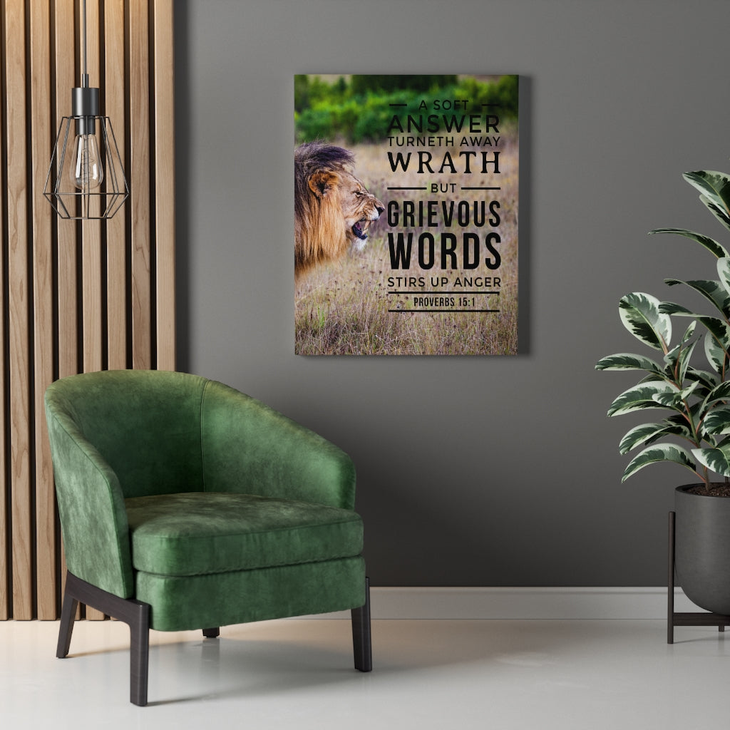 Scripture Walls Soft Answer Proverbs 15:1 Christian Wall Art Bible Verse Print Ready to Hang - Express Your Love Gifts