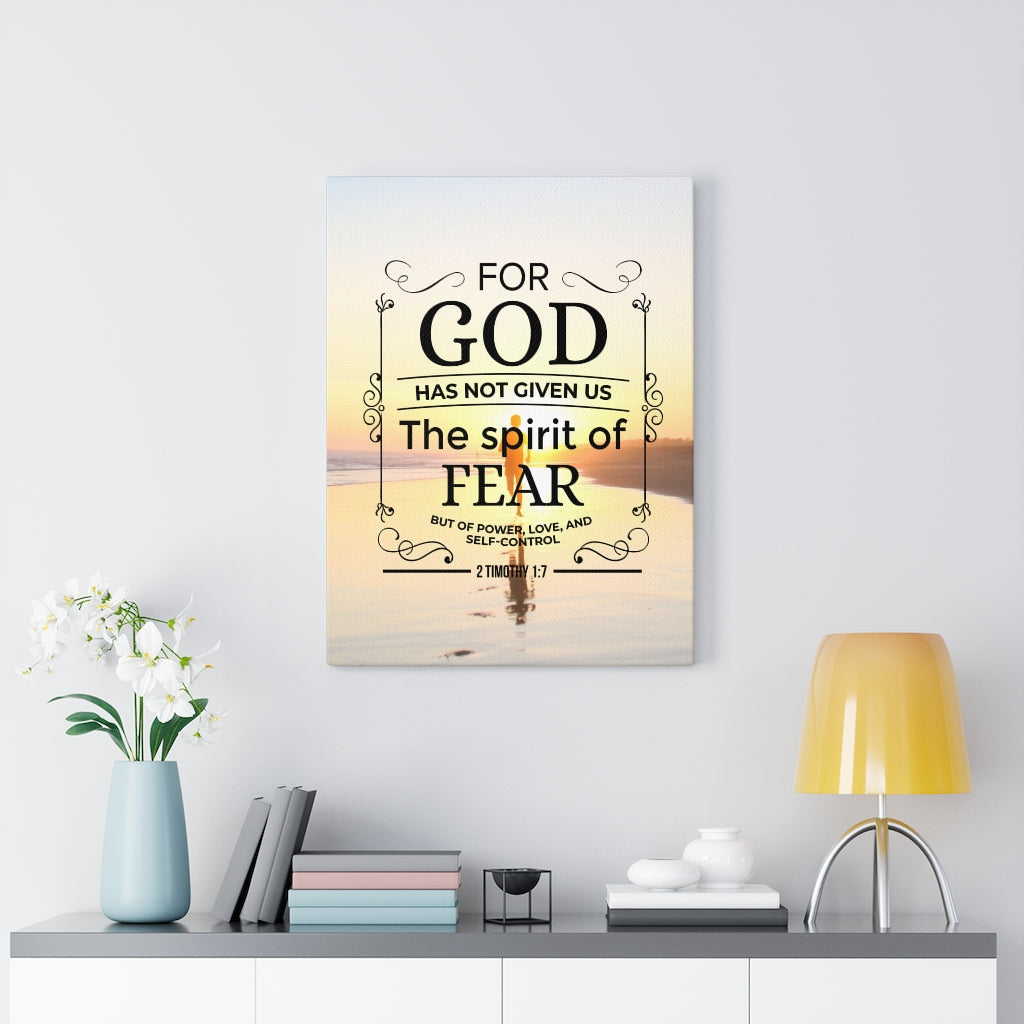 Scripture Walls Spirit of Fear 2 Timothy 1:7 Scripture Christian Wall Art Bible Verse Print Ready to Hang - Express Your Love Gifts
