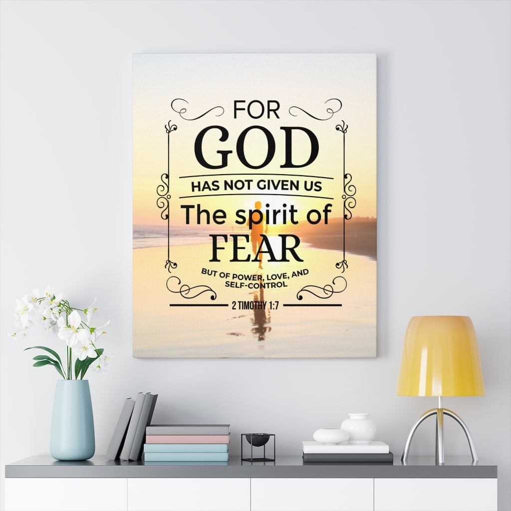 Scripture Walls Spirit of Fear 2 Timothy 1:7 Scripture Christian Wall Art Bible Verse Print Ready to Hang - Express Your Love Gifts