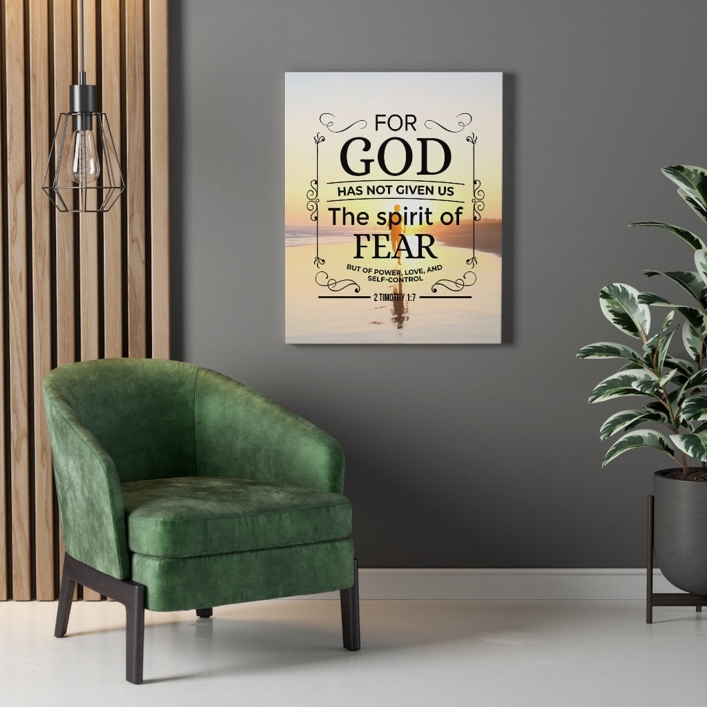 Scripture Walls Spirit of Fear 2 Timothy 1:7 Scripture Christian Wall Art Bible Verse Print Ready to Hang - Express Your Love Gifts