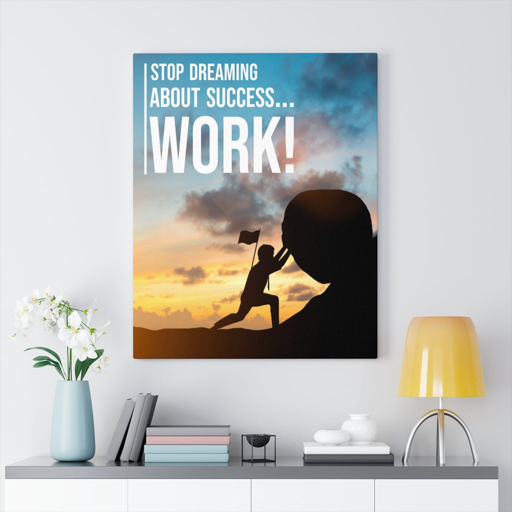 Stop Dreaming Motivational Inspirational Wall Decor for Home Office Gym Inspiring Success Quote Print Ready to Hang Wall Art - Express Your Love Gifts