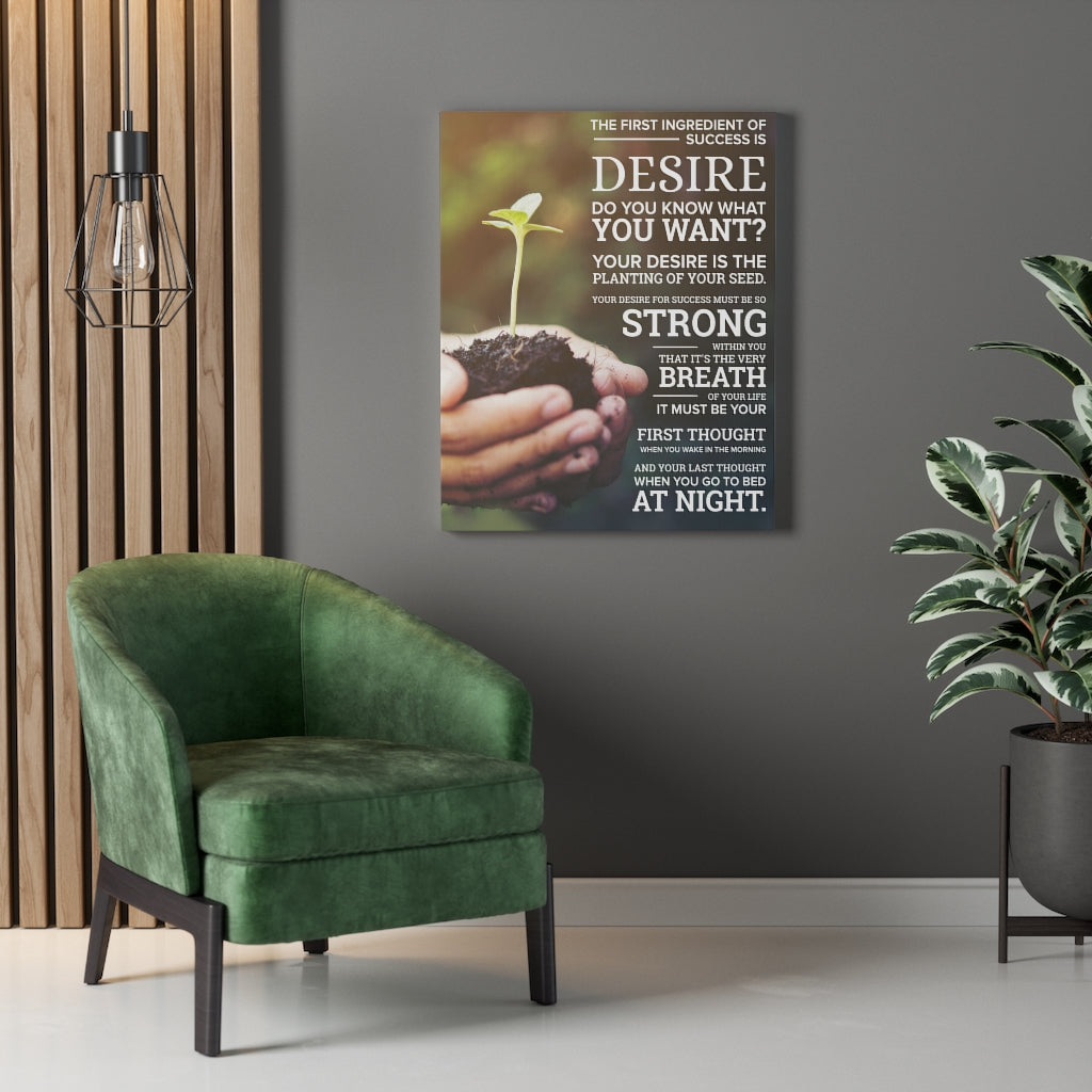 Success Planting Motivational Inspirational Wall Decor for Home Office Gym Inspiring Success Quote Print Ready to Hang Wall Art - Express Your Love Gifts
