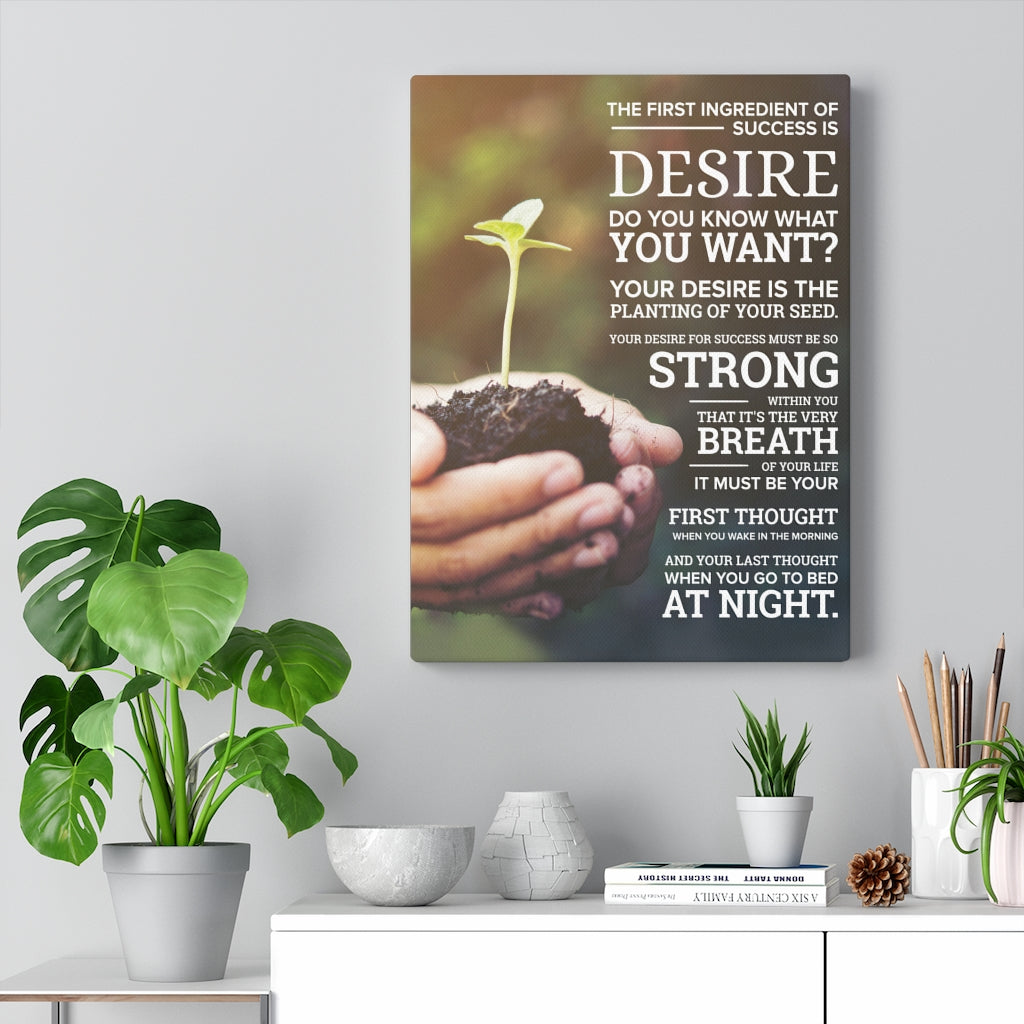 Success Planting Motivational Inspirational Wall Decor for Home Office Gym Inspiring Success Quote Print Ready to Hang Wall Art - Express Your Love Gifts