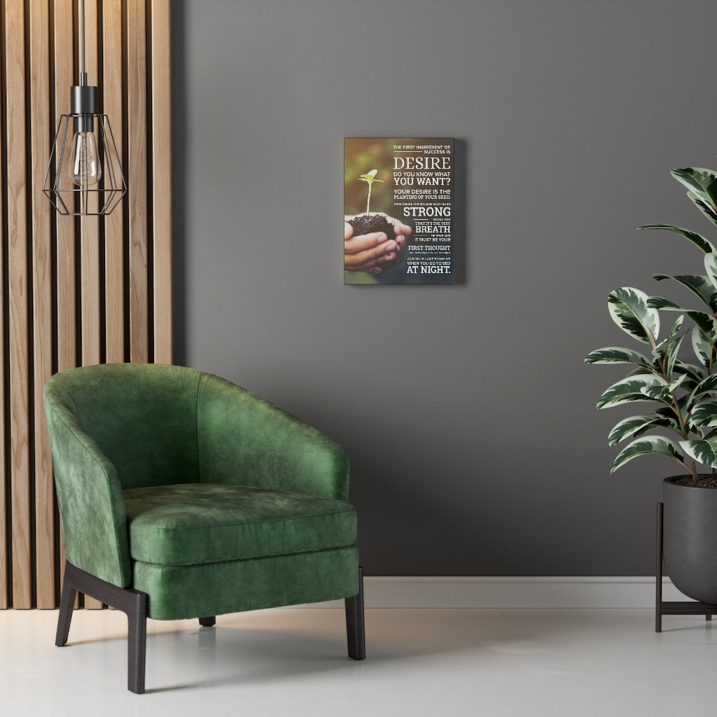 Success Planting Motivational Inspirational Wall Decor for Home Office Gym Inspiring Success Quote Print Ready to Hang Wall Art - Express Your Love Gifts