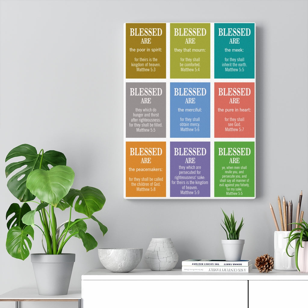 Scripture WallsThe Beatitudes Matthew 5:3-11 KJV Christian Home Decor Scripture Art - Express Your Love Gifts