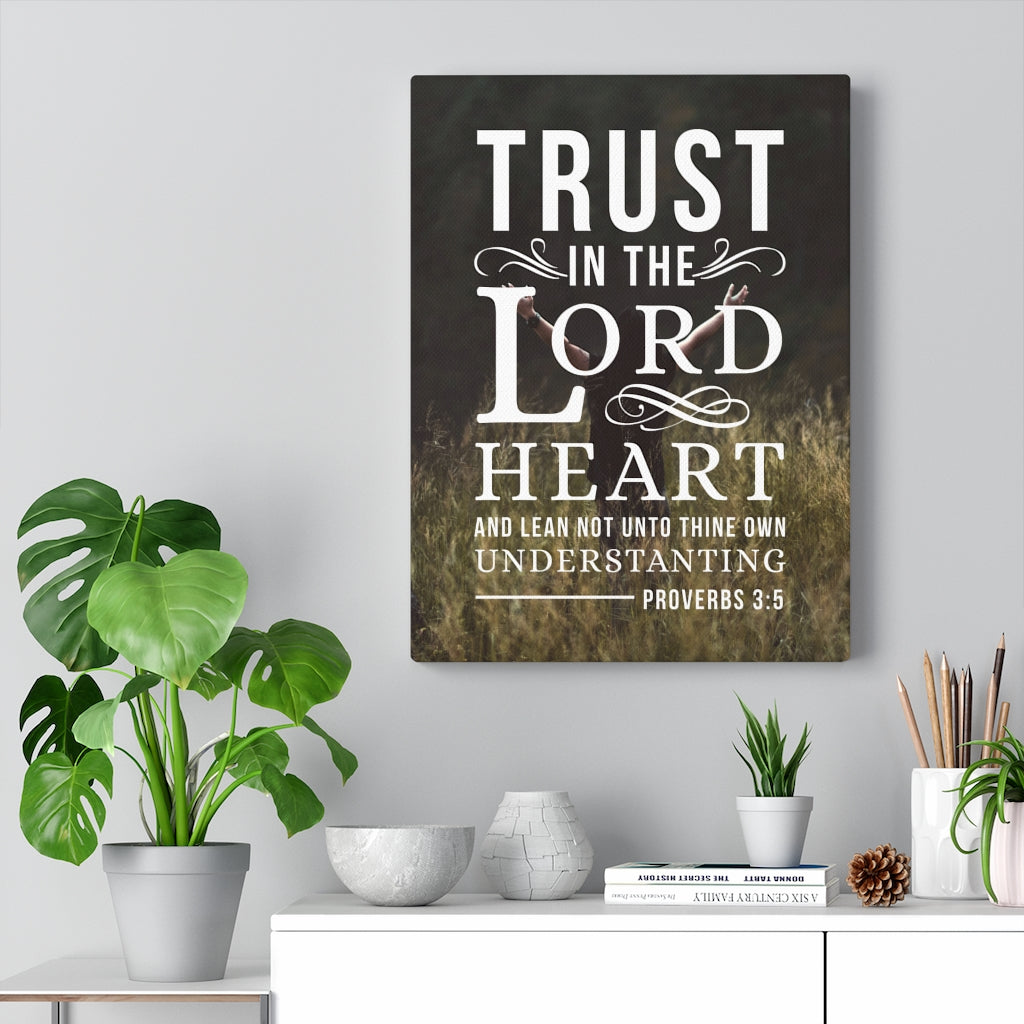 Scripture Walls Trust in the Lord Proverbs 3:5 Christian Wall Art Bible Verse Print Ready to Hang - Express Your Love Gifts