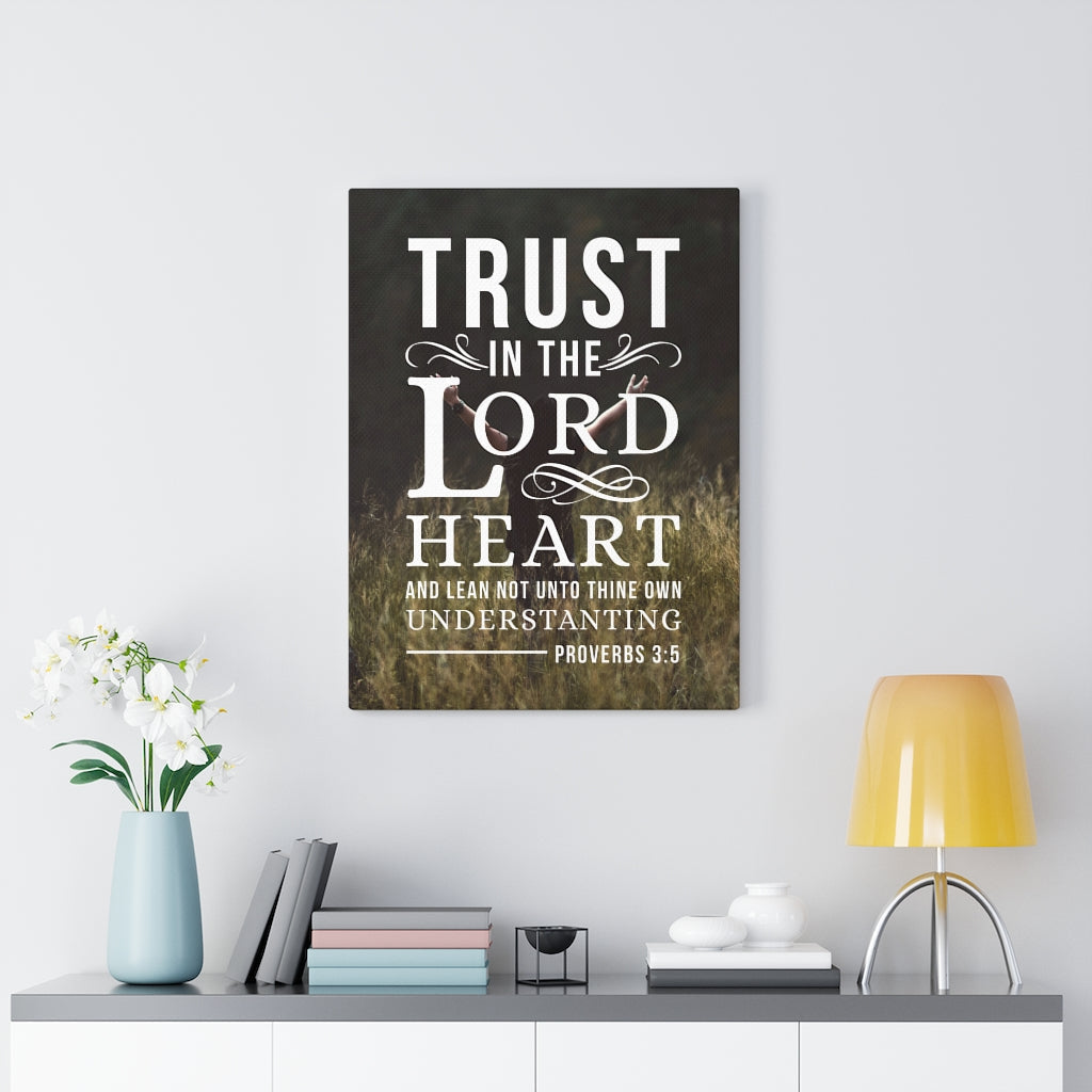 Scripture Walls Trust in the Lord Proverbs 3:5 Christian Wall Art Bible Verse Print Ready to Hang - Express Your Love Gifts