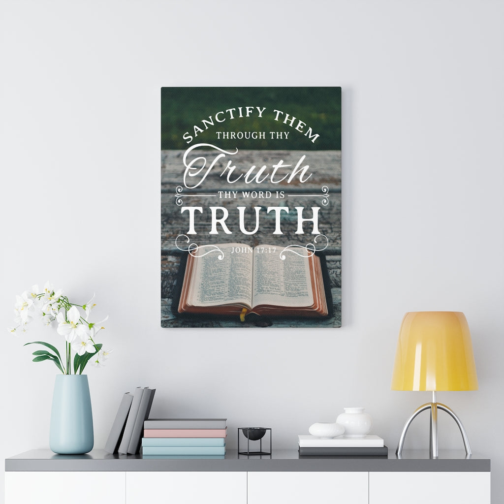 Scripture Walls Thy Word is Truth John 17:17 Christian Wall Art Bible Verse Print Ready to Hang - Express Your Love Gifts