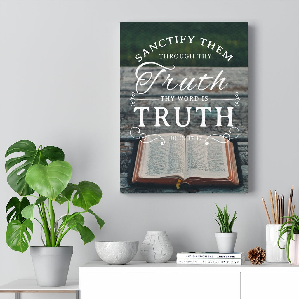 Scripture Walls Thy Word is Truth John 17:17 Christian Wall Art Bible Verse Print Ready to Hang - Express Your Love Gifts
