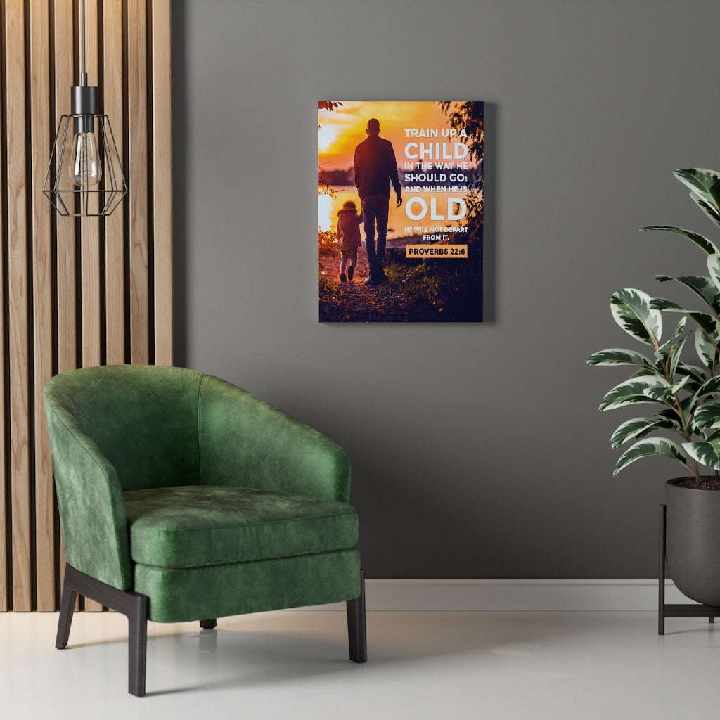 Scripture Walls Train Up a Child Proverbs 22:6 Christian Wall Art Bible Verse Print Ready to Hang - Express Your Love Gifts