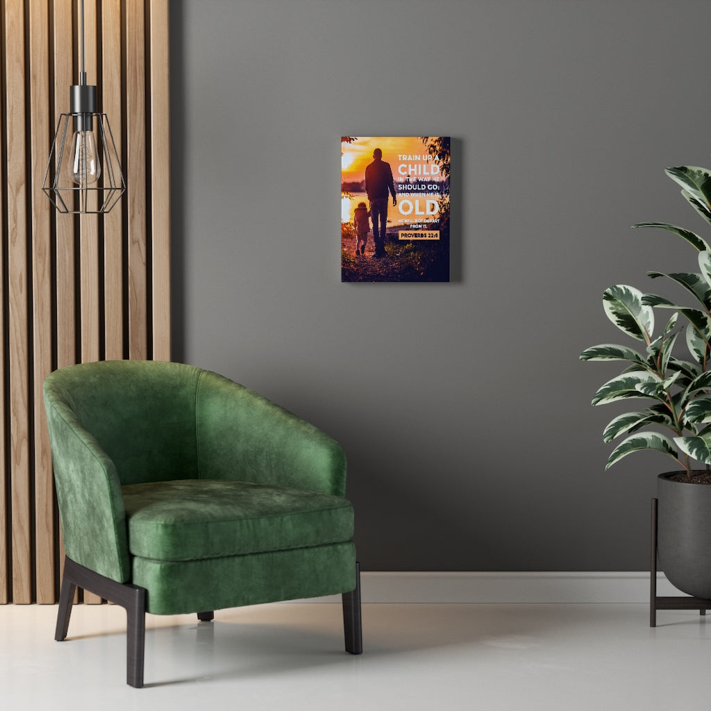 Scripture Walls Train Up a Child Proverbs 22:6 Christian Wall Art Bible Verse Print Ready to Hang - Express Your Love Gifts