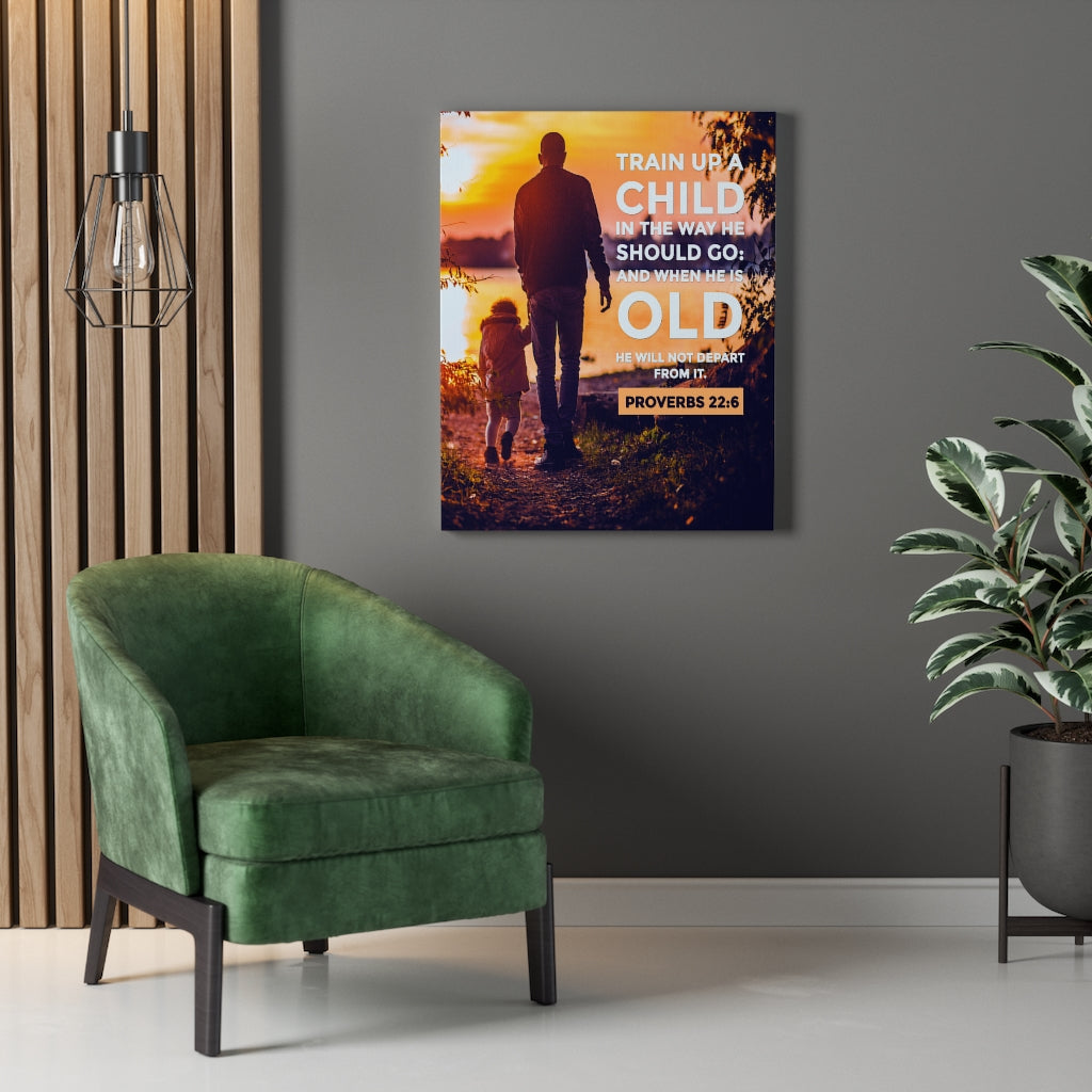Scripture Walls Train Up a Child Proverbs 22:6 Christian Wall Art Bible Verse Print Ready to Hang - Express Your Love Gifts