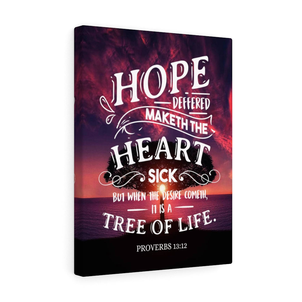 Scripture Walls Tree of Life Proverbs 13:12 Religious Wall Art Scripture Art Faith Artwork Christian Home Decor - Express Your Love Gifts
