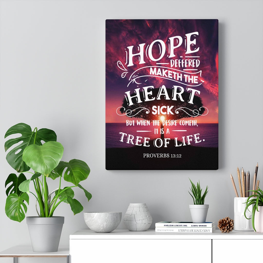 Scripture Walls Tree of Life Proverbs 13:12 Religious Wall Art Scripture Art Faith Artwork Christian Home Decor - Express Your Love Gifts
