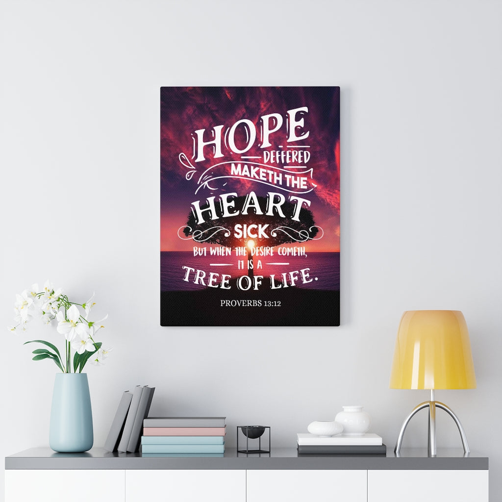 Scripture Walls Tree of Life Proverbs 13:12 Religious Wall Art Scripture Art Faith Artwork Christian Home Decor - Express Your Love Gifts