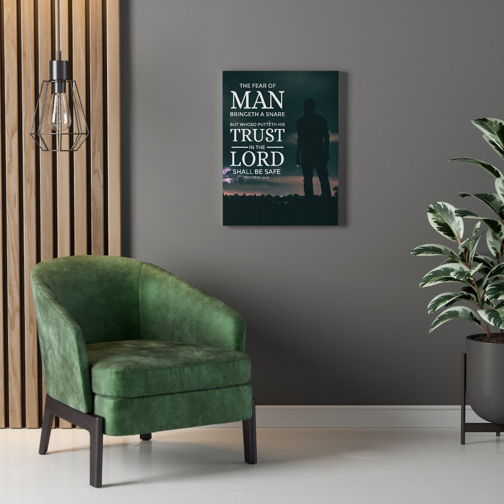Scripture Walls The Fear of Man Proverbs 29:25 Christian Wall Art Bible Verse Print Ready to Hang - Express Your Love Gifts