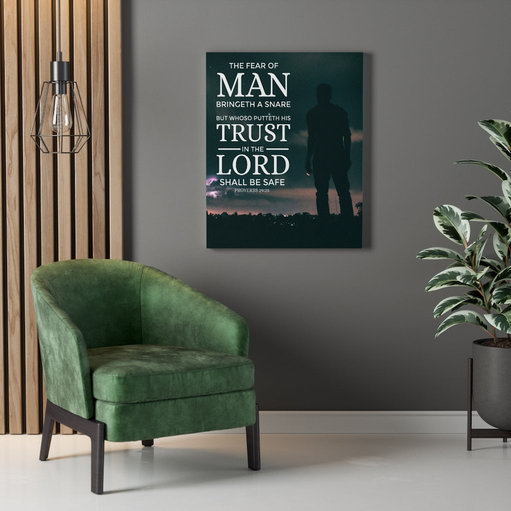 Scripture Walls The Fear of Man Proverbs 29:25 Christian Wall Art Bible Verse Print Ready to Hang - Express Your Love Gifts