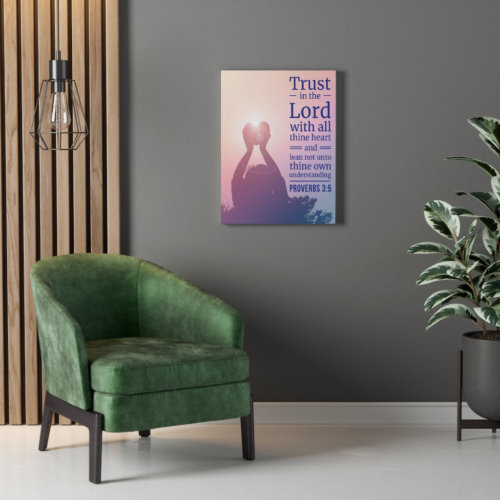 Scripture WallsTrust in the Lord Proverbs 3:5 Bible Verse Canvas Christian Wall Art Ready to Hang - Express Your Love Gifts