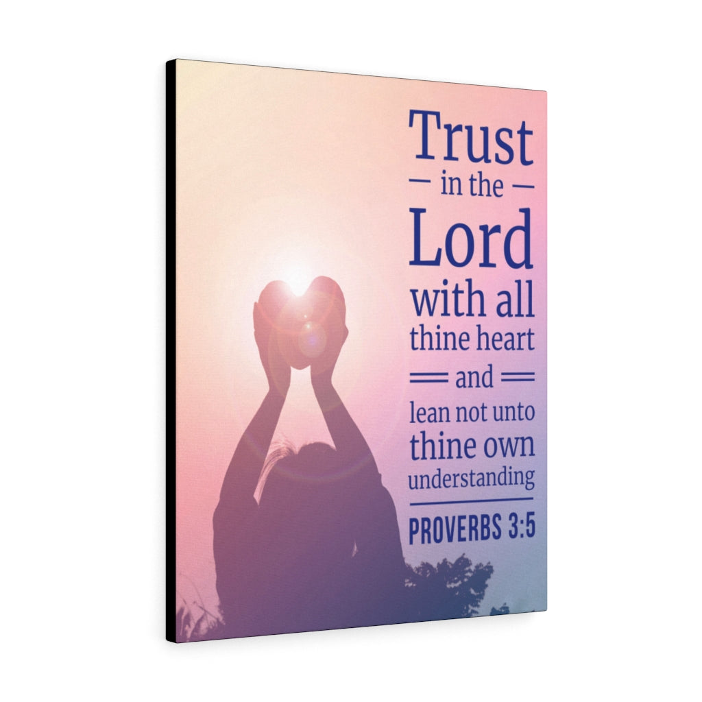 Scripture WallsTrust in the Lord Proverbs 3:5 Bible Verse Canvas Christian Wall Art Ready to Hang - Express Your Love Gifts