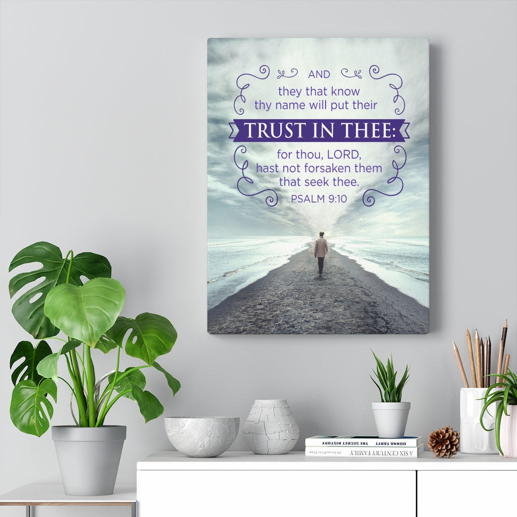 Scripture Walls Trust In Thee Psalm 9:10 Christian Wall Art Bible Verse Print Ready to Hang - Express Your Love Gifts