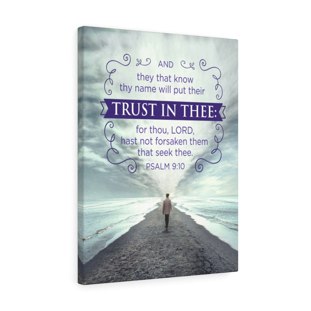 Scripture Walls Trust In Thee Psalm 9:10 Christian Wall Art Bible Verse Print Ready to Hang - Express Your Love Gifts