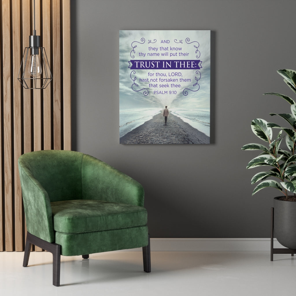 Scripture Walls Trust In Thee Psalm 9:10 Christian Wall Art Bible Verse Print Ready to Hang - Express Your Love Gifts