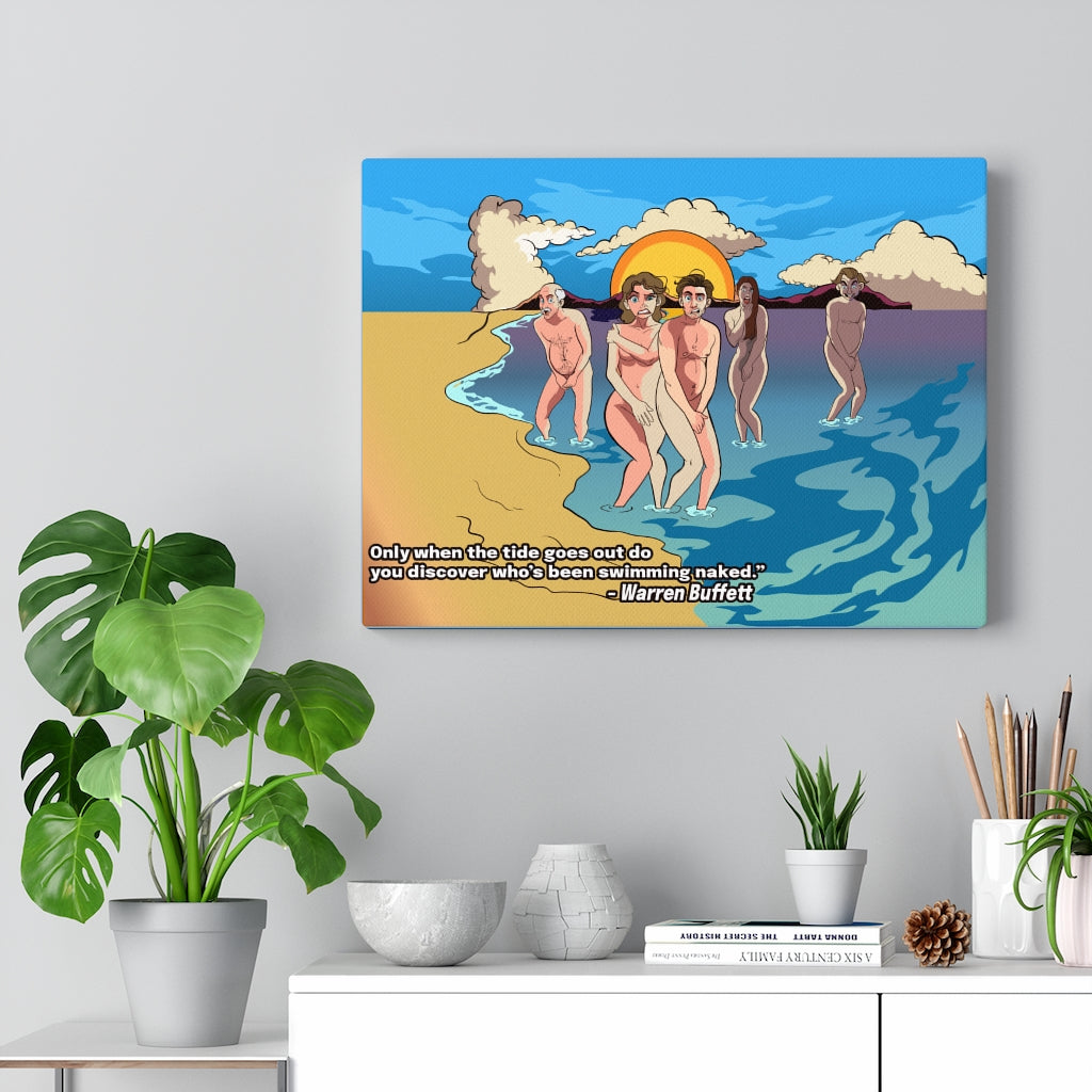 When the Tide Goes Out Buffet Quote Inspirational Wall Decor for Home Office Gym Inspiring Success Quote Print Ready to Hang Wall Art - Express Your Love Gifts