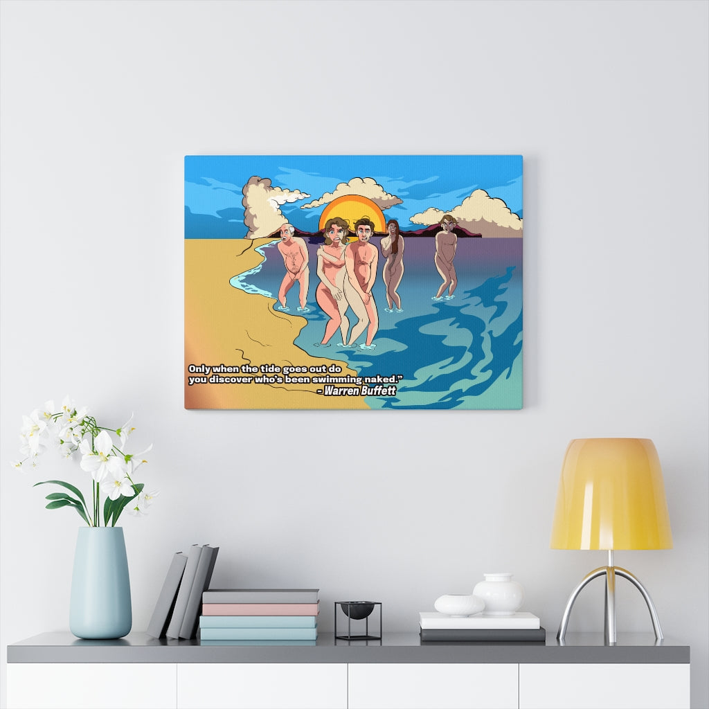 When the Tide Goes Out Buffet Quote Inspirational Wall Decor for Home Office Gym Inspiring Success Quote Print Ready to Hang Wall Art - Express Your Love Gifts