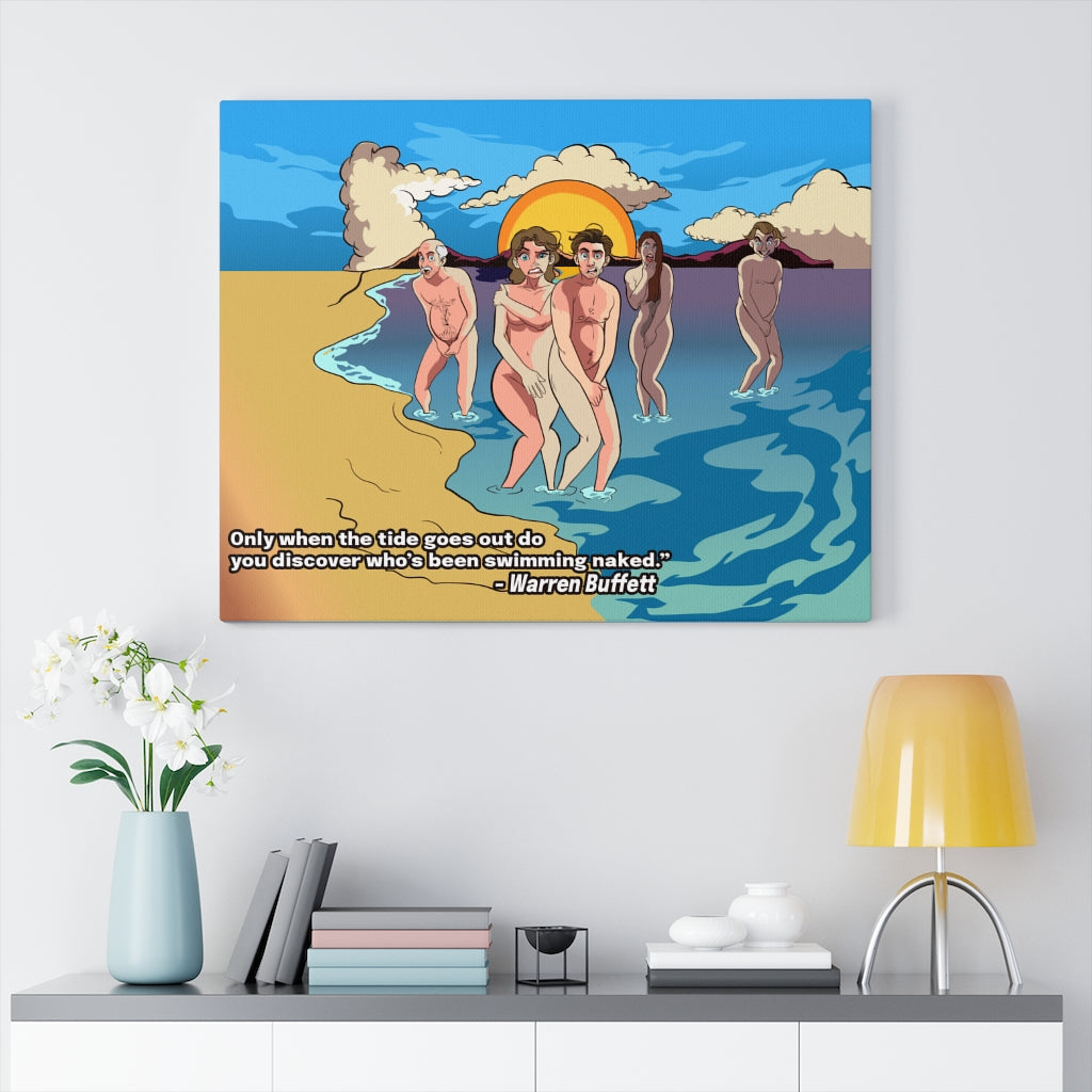 When the Tide Goes Out Buffet Quote Inspirational Wall Decor for Home Office Gym Inspiring Success Quote Print Ready to Hang Wall Art - Express Your Love Gifts