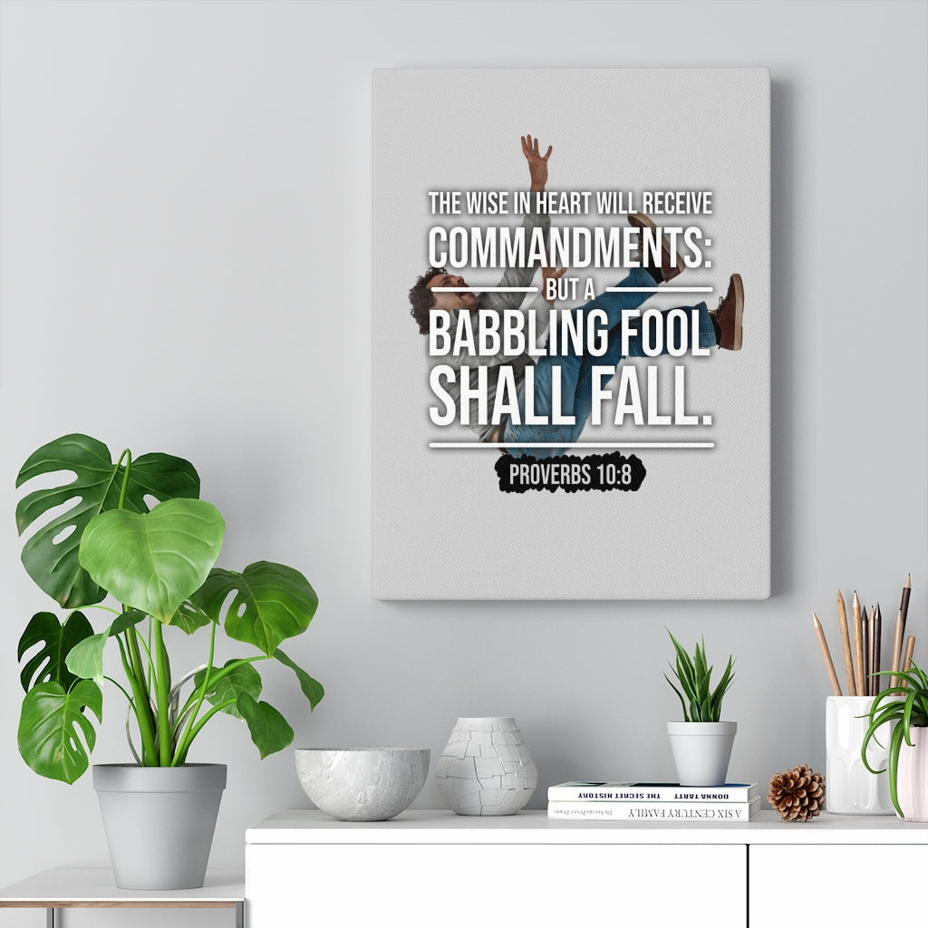 Scripture Walls Wise In Heart Proverbs 10:8 Christian Wall Art Bible Verse Print Ready to Hang - Express Your Love Gifts