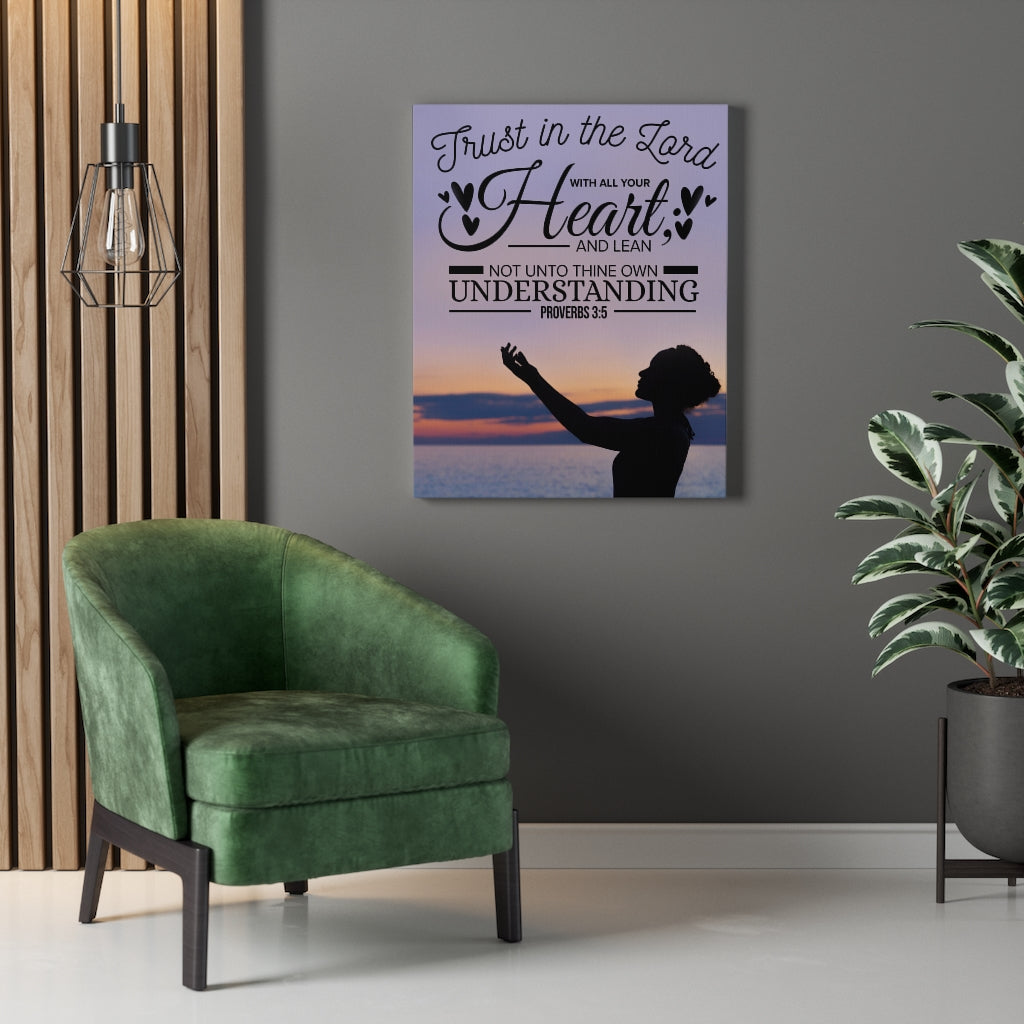 Scripture Walls Trust in The Lord Proverbs 3:5 Christian Wall Art Bible Verse Print Ready to Hang - Express Your Love Gifts