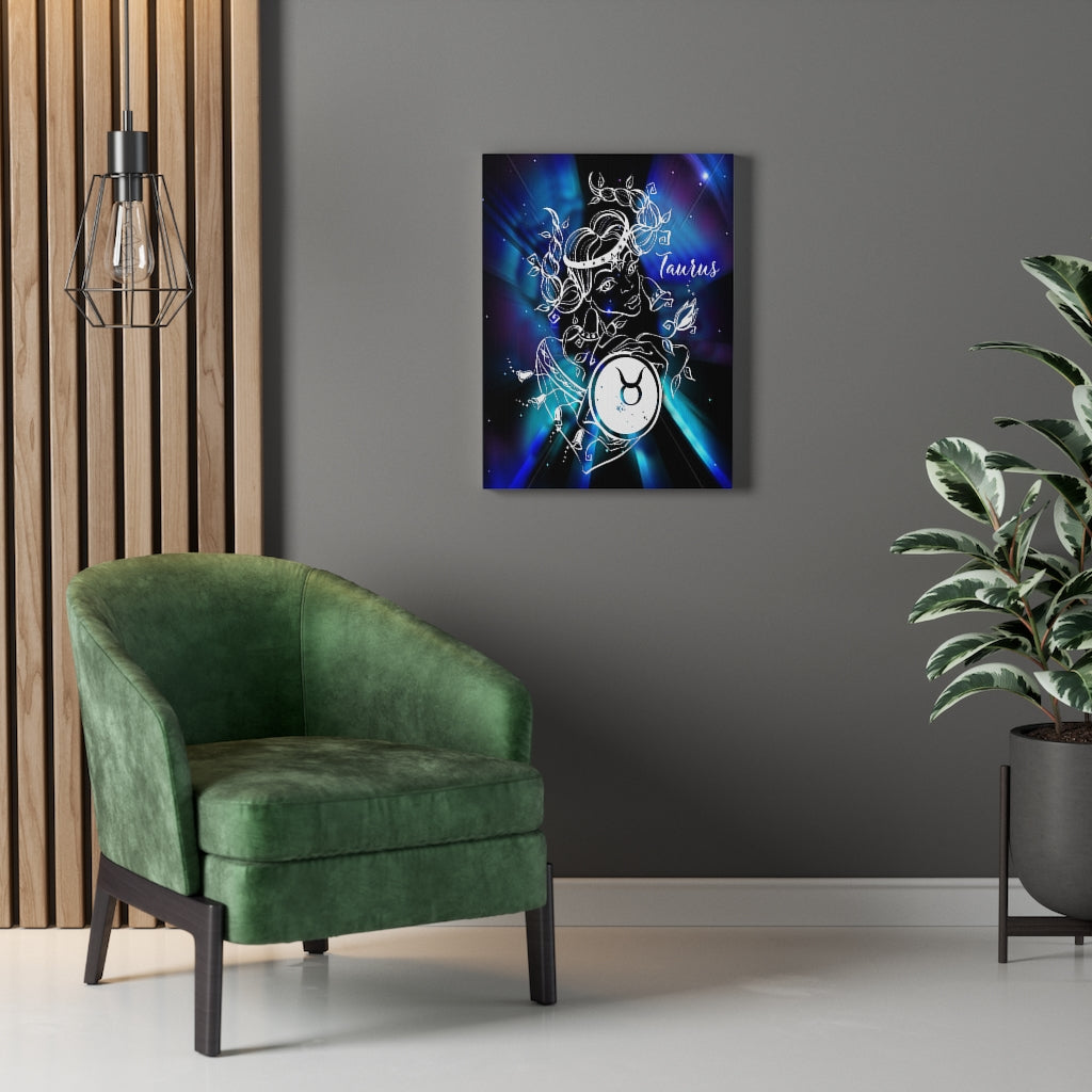 Taurus Zodiac Horoscope Sign Constellation Canvas Print Astrology Home Decor Ready to Hang Artwork - Express Your Love Gifts