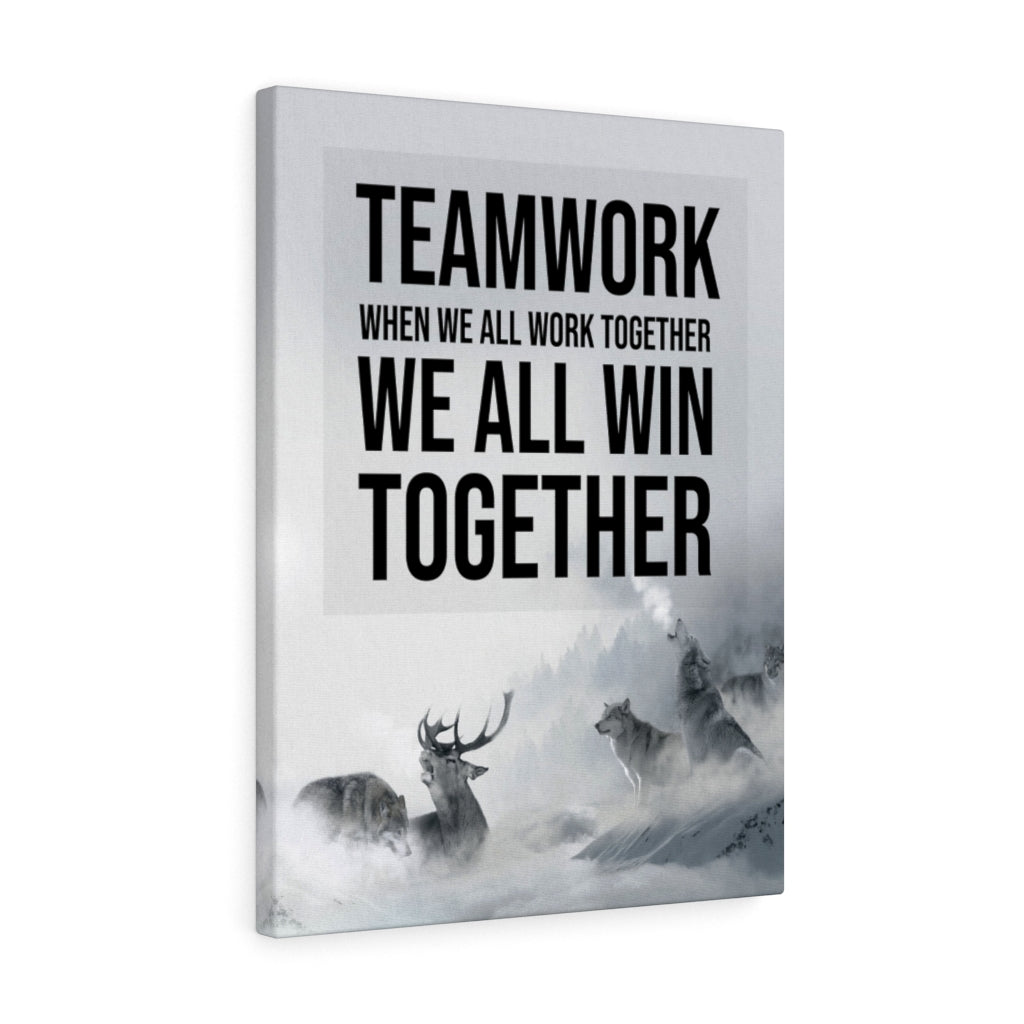 Teamwork of Wolves House Verse Home DecorInspiring Wall Art Housewarming Gift - Express Your Love Gifts