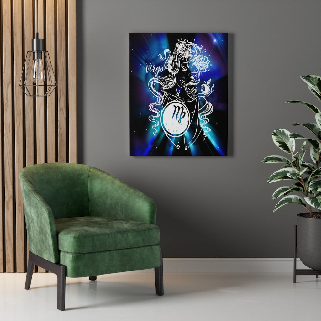 Virgo Zodiac Horoscope Sign Constellation Canvas Print Astrology Home Decor Ready to Hang Artwork - Express Your Love Gifts