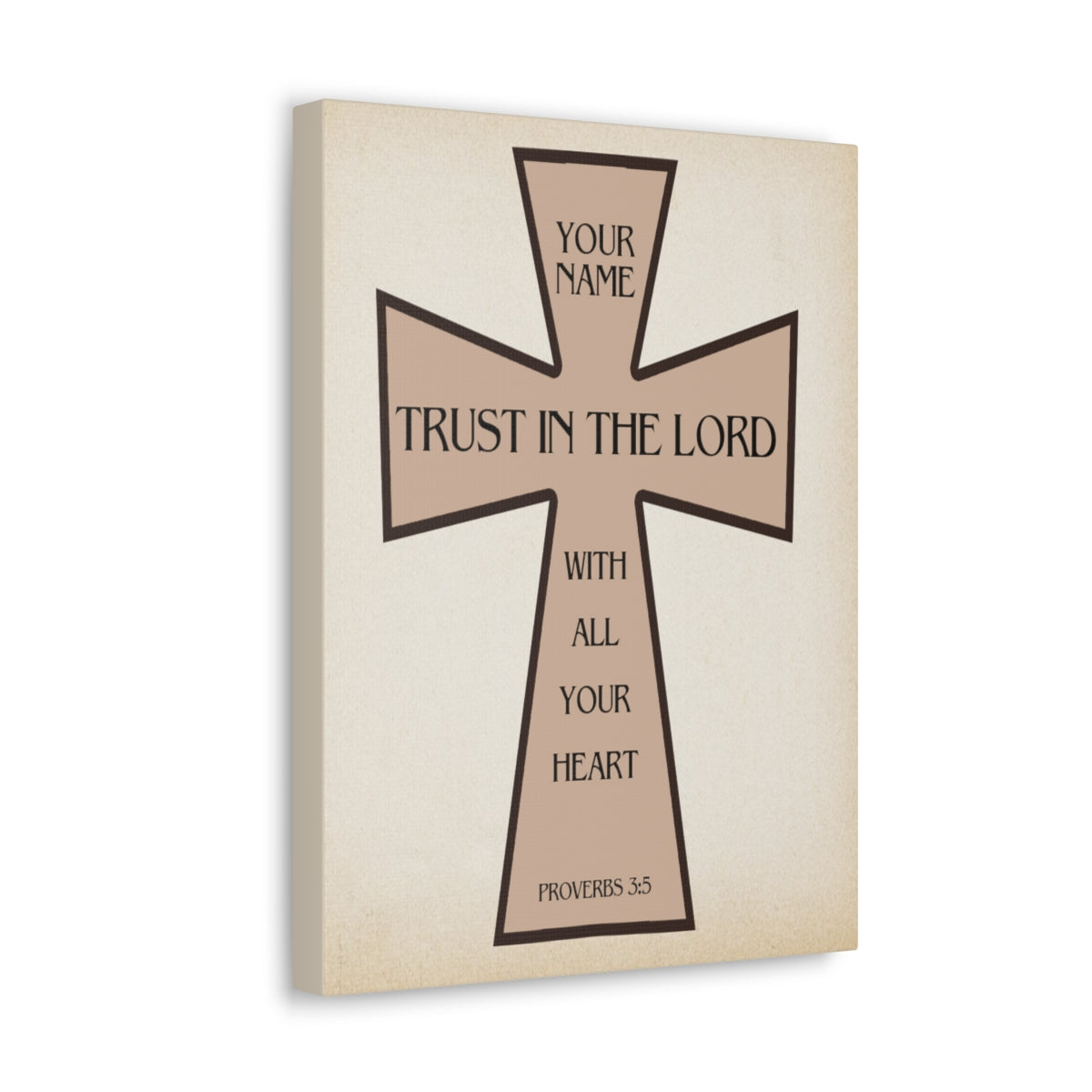 Scripture Walls Personalized Trust in The Lord Proverbs 3:5 Cross Christian Wall Art Bible Verse Print Ready to Hang Unframed-Express Your Love Gifts